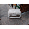TABLE BASSE ROTIN BLANC