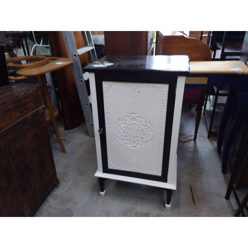MEUBLE 1 PORTE NOIR ET BLANC