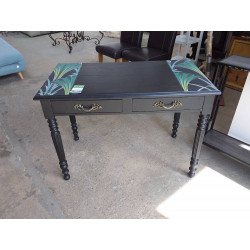 TABLE NOIRE PEINTE