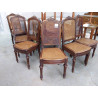 6 CHAISES CANNEES 