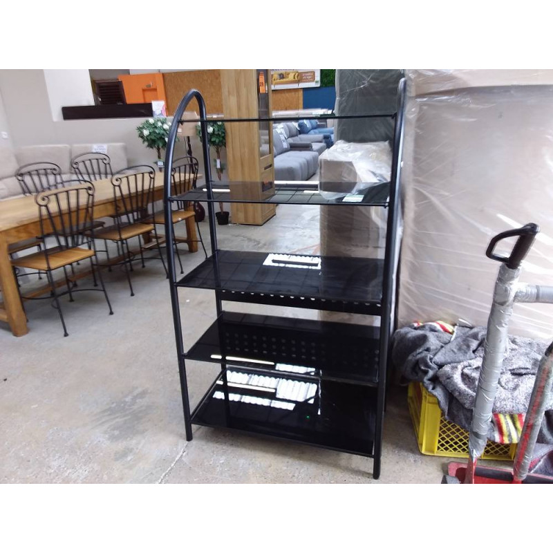ETAGERE VERRE NOIR 