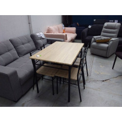 TABLE ET 4 CHAISES LOKA