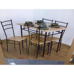 TABLE ET 4 CHAISES LOKA