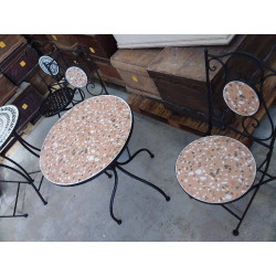 ENSEMBLE TABLE BISTROT ET 2 CHAISES R10