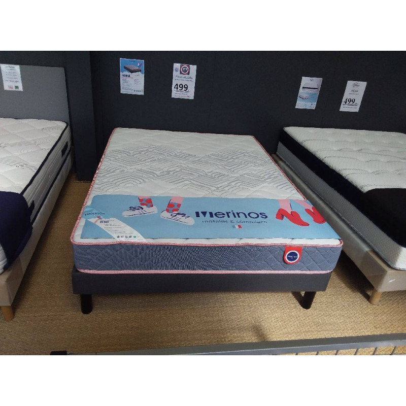 PACK SOMMIER + MATELAS HILAIRE MERINOS 140 X 190 CM