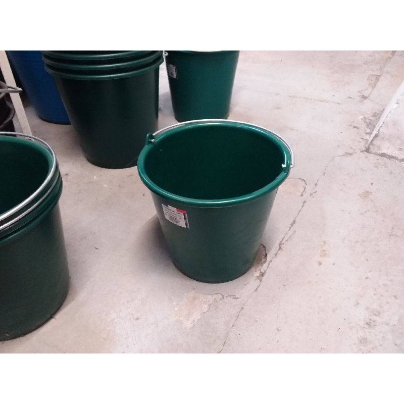 SEAU 10 LITRES ANSE METAL VERT